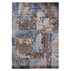 Orientteppich 140/200 cm Angeles Palung Blau, Braun, Beige