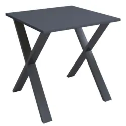 Schreibtisch 80/80/76 cm in Anthrazit, Schwarz