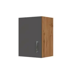 K&uuml;chenoberschrank 40/57/34 cm in Anthrazit, Eiche Wotan