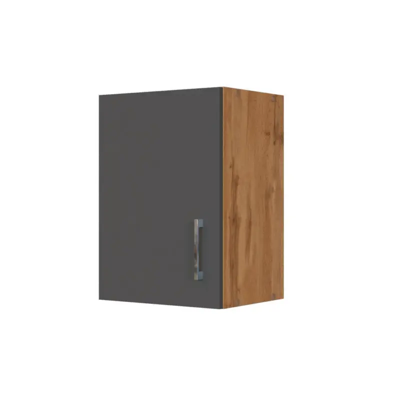 K&uuml;chenoberschrank 40/57/34 cm in Anthrazit, Eiche Wotan