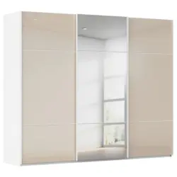 Schwebet&uuml;renschrank in Grau, Wei&szlig;