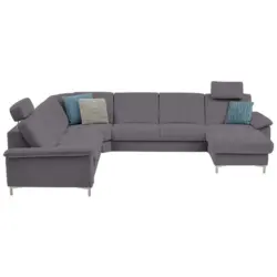 Wohnlandschaft in Chenille Grau