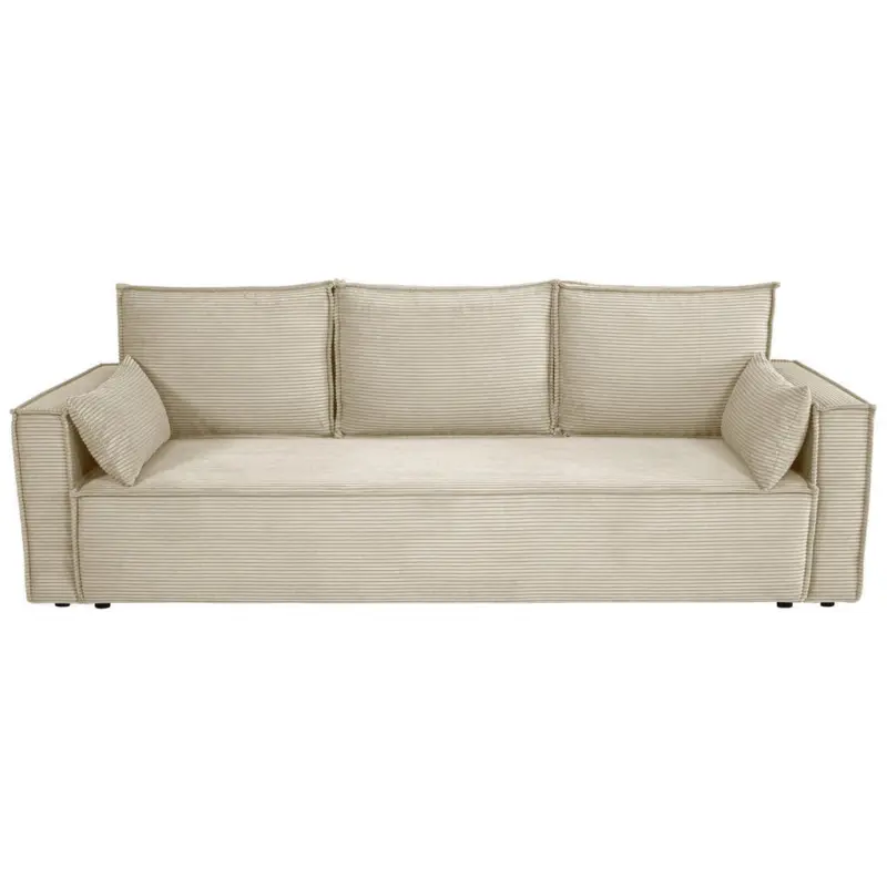 Schlafsofa in Cord Creme
