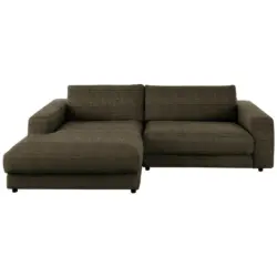 Ecksofa in Chenille Olivgr&uuml;n 190/270 cm
