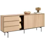 XXXLutz Lauterach - Ihr M&ouml;belhaus bei Bregenz Sideboard Schwarz, Eichefarben 197/83/41 cm