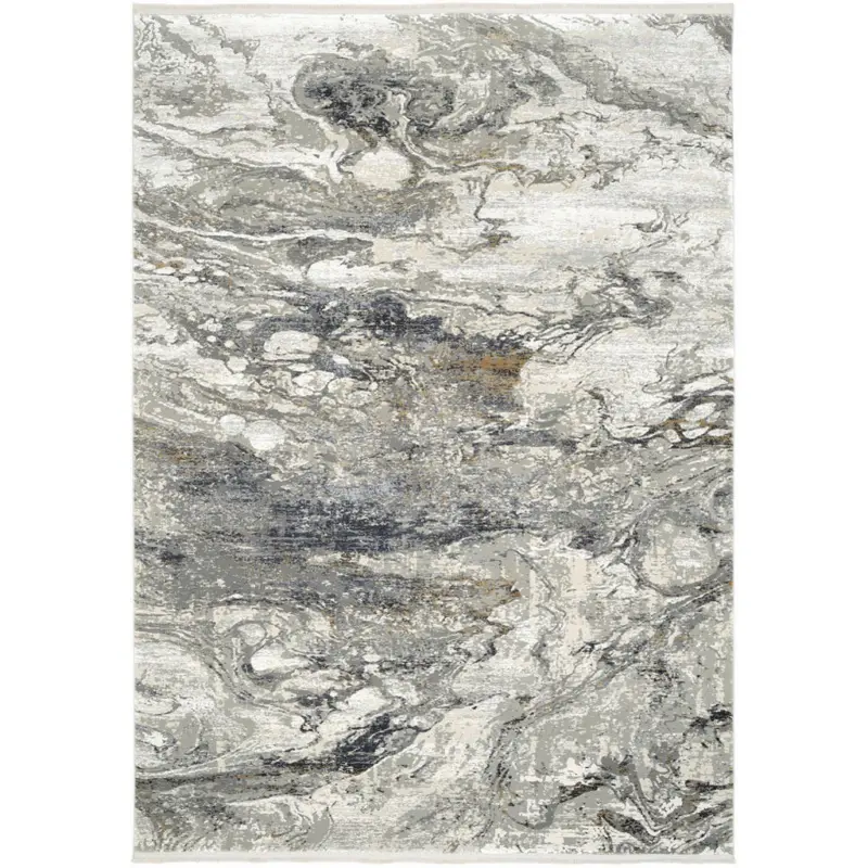 Webteppich 120/180 cm Lille Grau, Goldfarben