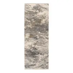 L&auml;ufer 80/200 cm Lilie Grau, Goldfarben