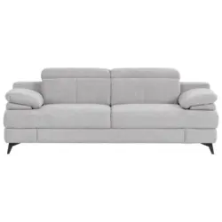 2-Sitzer-Sofa in Chenille Silberfarben