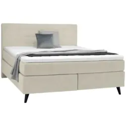 Boxspringbett 160/200 cm in Hellgrau