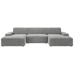 Wohnlandschaft Wien in Cord Grau