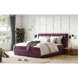Boxspringbett 180/200 cm in Violett