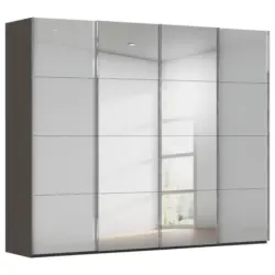 Schwebet&uuml;renschrank in Graphitfarben, Seidengrau