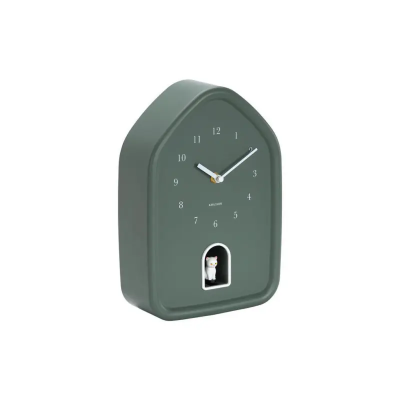 Wanduhr Modern Kitty Jadegr&uuml;n