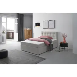 Boxbett 120/200 cm in Grau