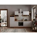 XXXLutz Lauterach - Ihr M&ouml;belhaus bei Bregenz K&uuml;chenblock 280 cm in Wei&szlig;, Wildeiche