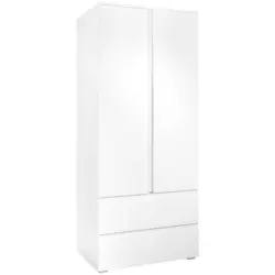 Dreht&uuml;renschrank in Wei&szlig;