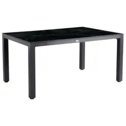 Gartentisch Metall Anthrazit rechteckig