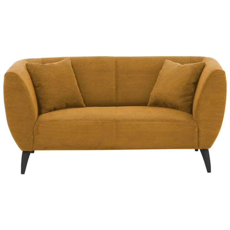 2-Sitzer-Sofa in Cord Goldfarben