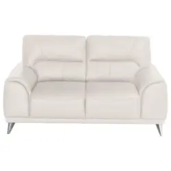 2-Sitzer-Sofa in Lederlook Wei&szlig;