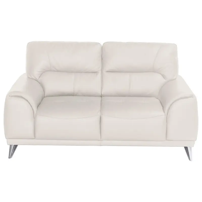 2-Sitzer-Sofa in Lederlook Wei&szlig;