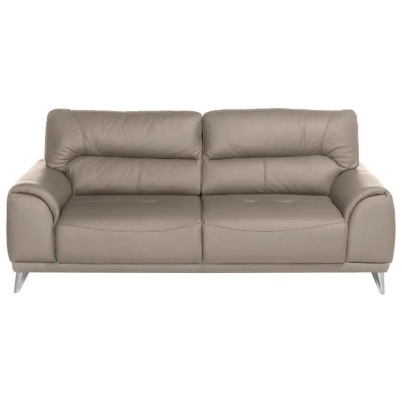 3-Sitzer-Sofa in Lederlook Sandfarben
