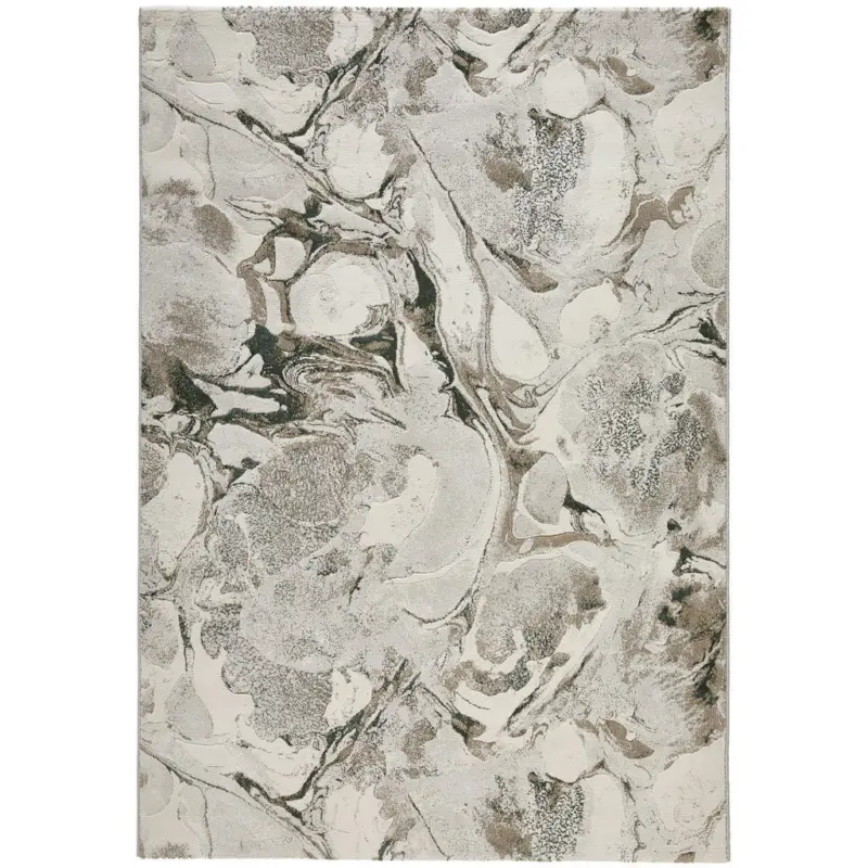 Webteppich 133/195 cm Platinum Gr&uuml;n, Wei&szlig;, Beige