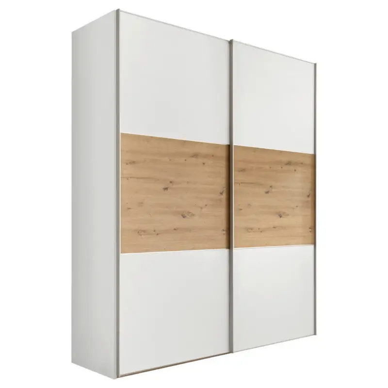 Schwebet&uuml;renschrank in Wei&szlig;, Eiche Artisan