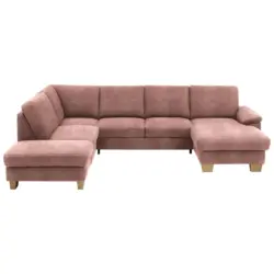 Wohnlandschaft in Velours Flieder