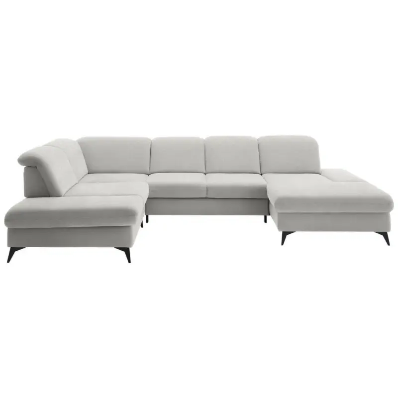 Wohnlandschaft in Chenille Cappuccino