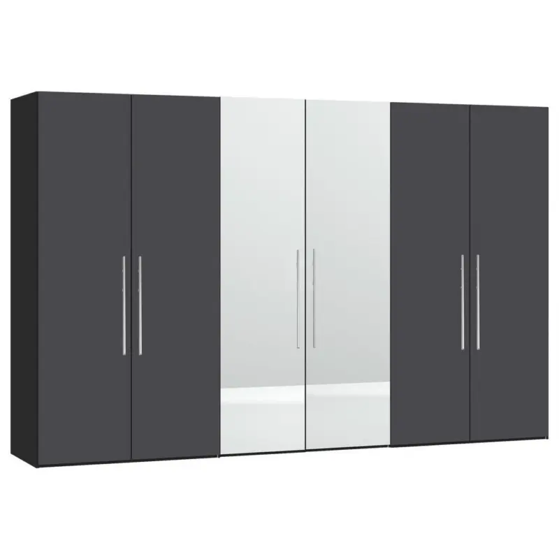 Dreht&uuml;renschrank in Anthrazit, Schwarz