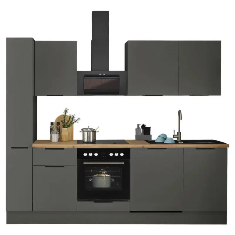 K&uuml;chenblock in Graphitfarben