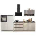 XXXLutz Lauterach - Ihr M&ouml;belhaus bei Bregenz K&uuml;chenblock 321 cm in Anthrazit, Wei&szlig;