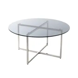 Couchtisch in Metall, Glas 75/75/45 cm