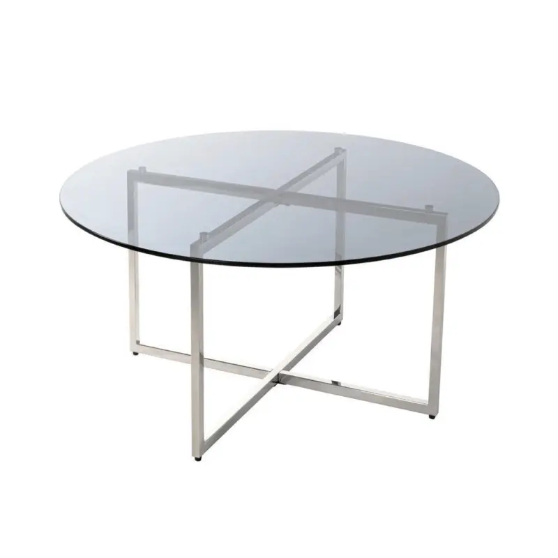 Couchtisch in Metall, Glas 75/75/45 cm