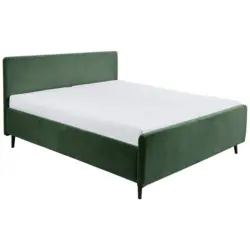 Polsterbett gepolstertes Kopfteil Olivgr&uuml;n 180/200 cm