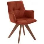 XXXLutz Lauterach - Ihr M&ouml;belhaus bei Bregenz Armlehnstuhl in Holz, Leder Nussbaumfarben, Cognac