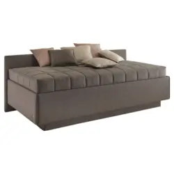 Polsterliege in Flachgewebe Braun