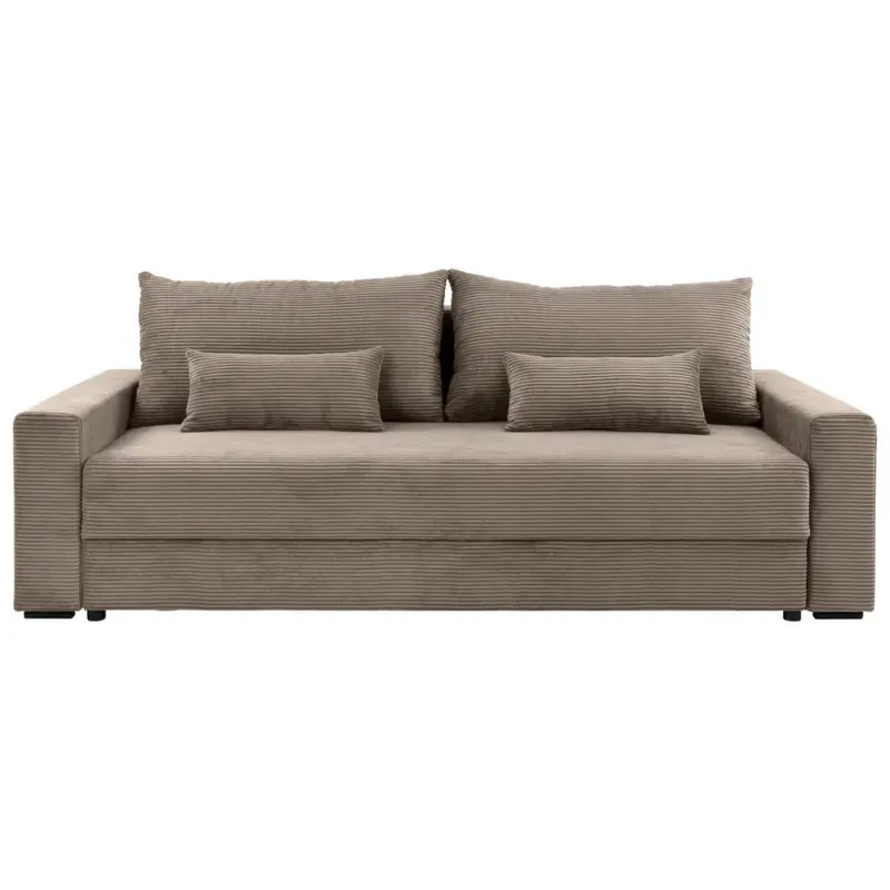 Schlafsofa in Cord Taupe