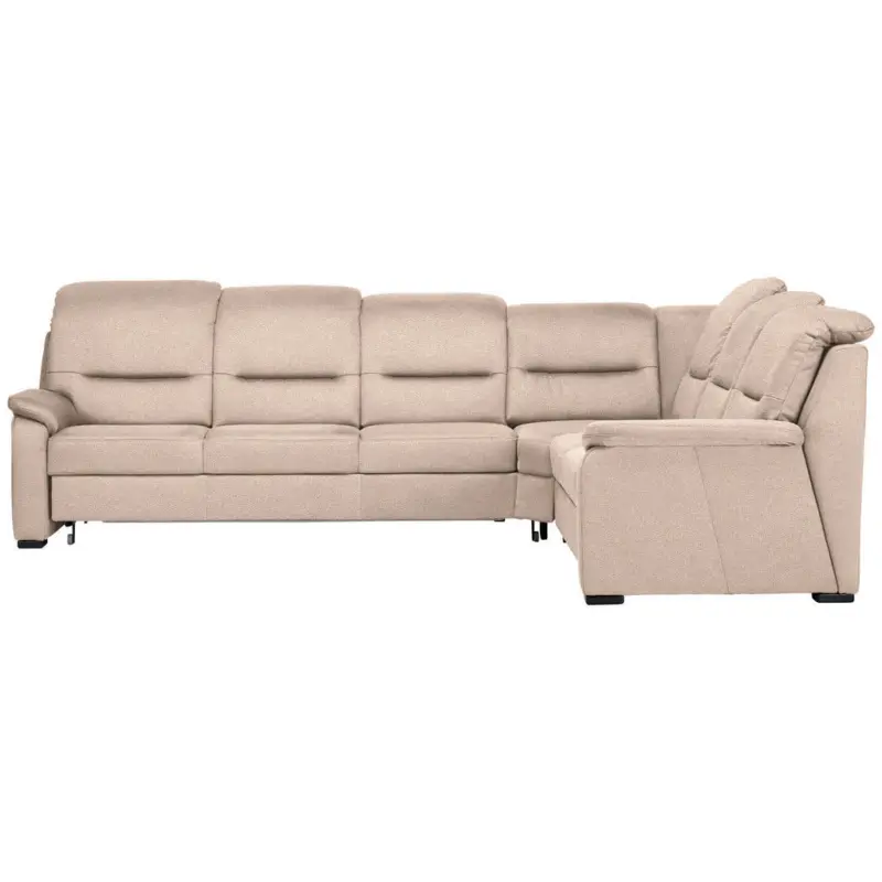 Ecksofa in Mikrofaser Beige 303/245 cm