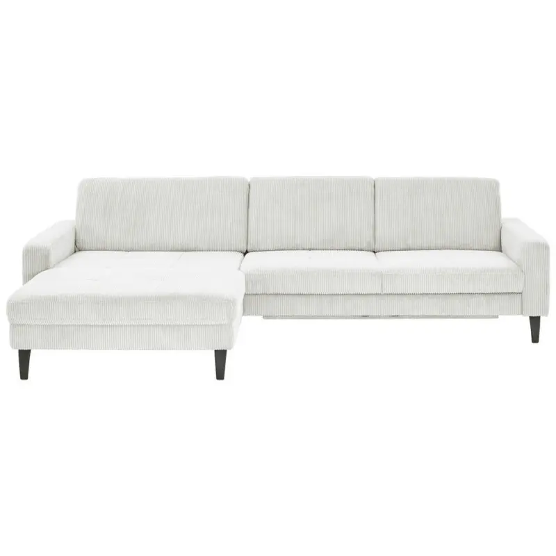 Ecksofa in Cord Creme 177/302 cm