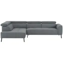 Ecksofa in Feincord Anthrazit 205/280 cm