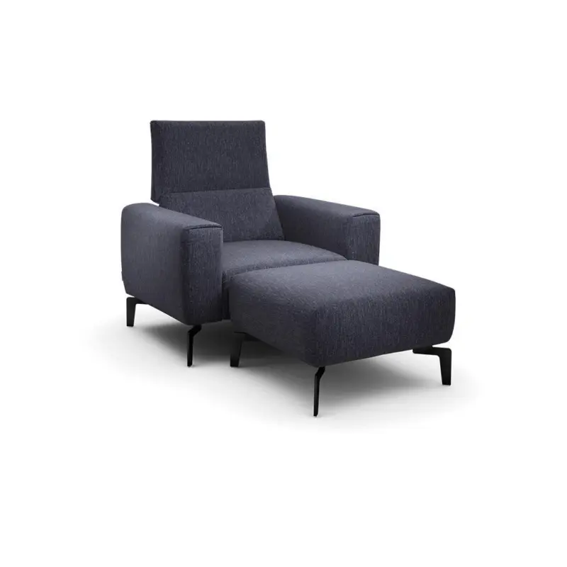 Sesselset in Chenille Blau