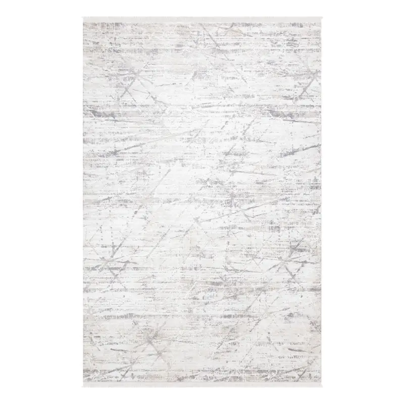 Vintage-Teppich 80/150 cm Harmony Creme, Wei&szlig;, Hellgrau