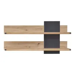 Wandboard in 120/62/25 cm Graphitfarben, Eiche Artisan