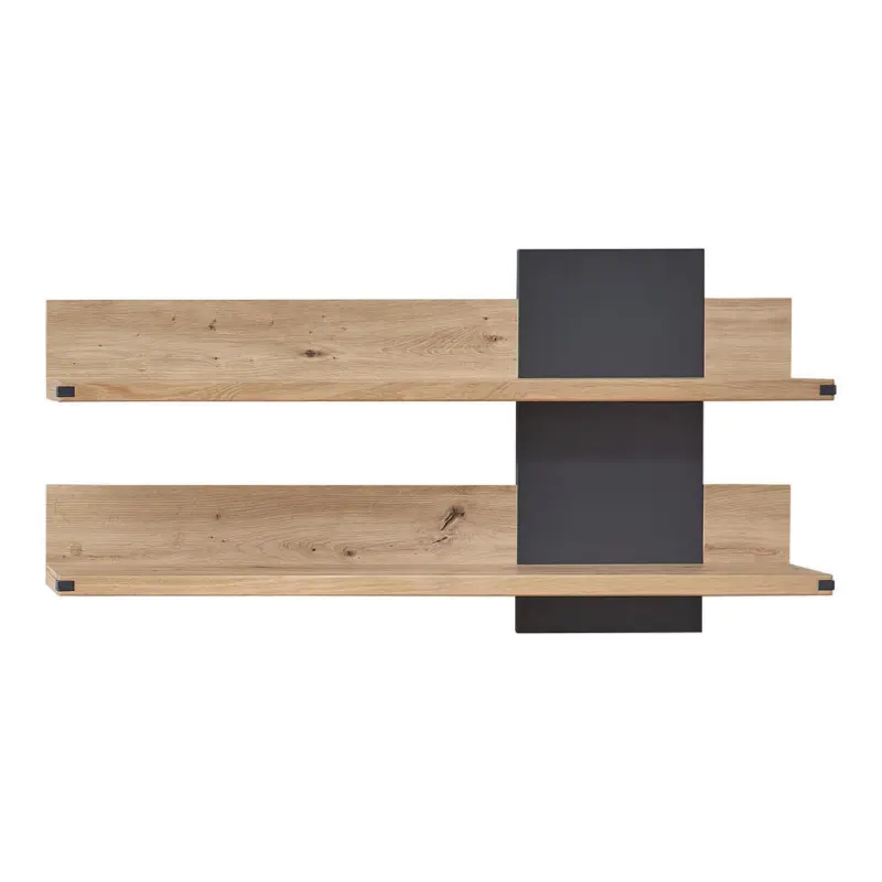 Wandboard in 120/62/25 cm Graphitfarben, Eiche Artisan