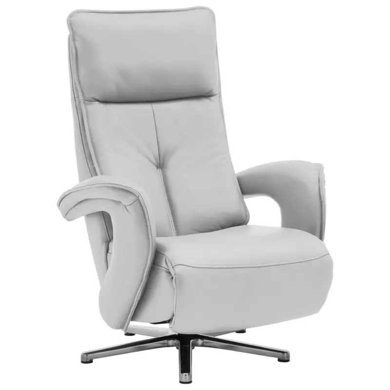 Relaxsessel in Leder Wei&szlig;