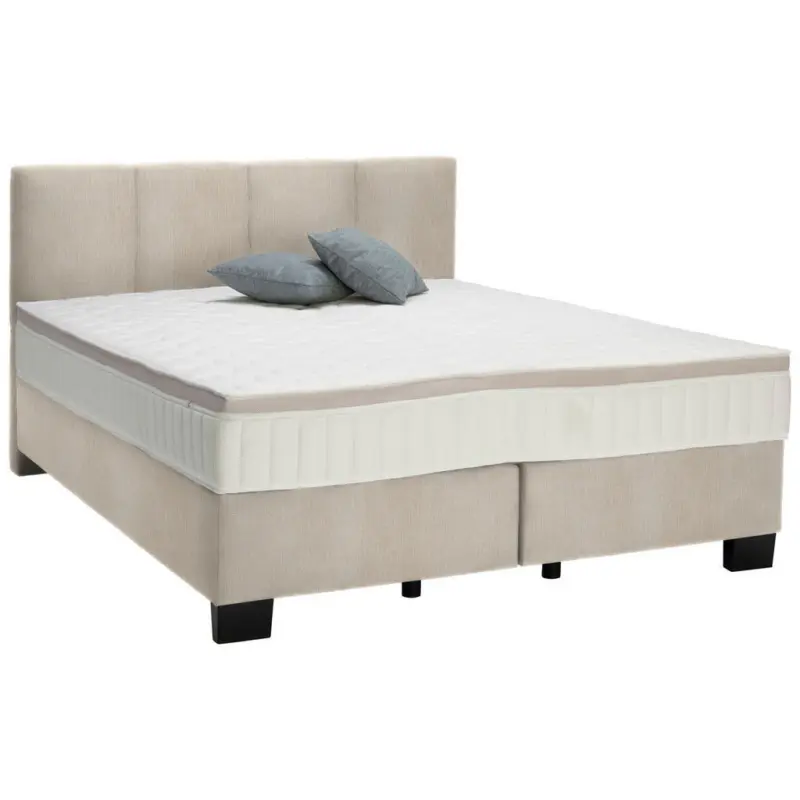 Boxspringbett 200/200 cm in Taupe