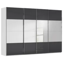 Schwebet&uuml;renschrank in Schwarz, Seidengrau