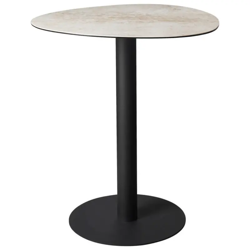 Bartisch in Metall, Glas, Keramik