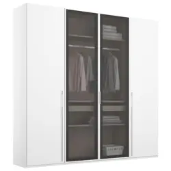 Dreht&uuml;renschrank in Grau, Wei&szlig;